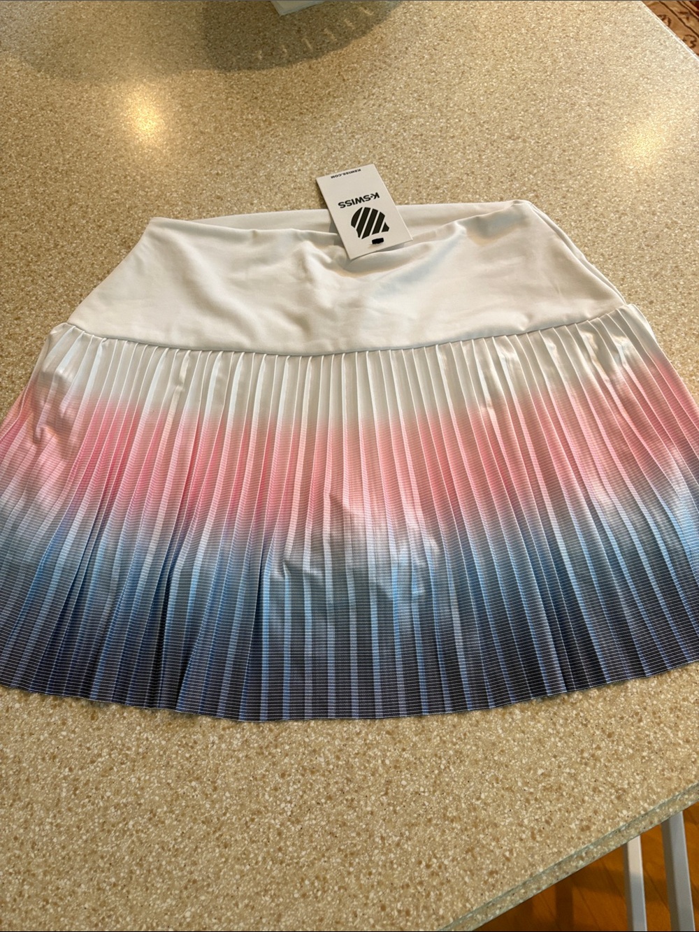 K-Swiss Pleated 14.5” Pleated Skort in Orchid Pink Fade